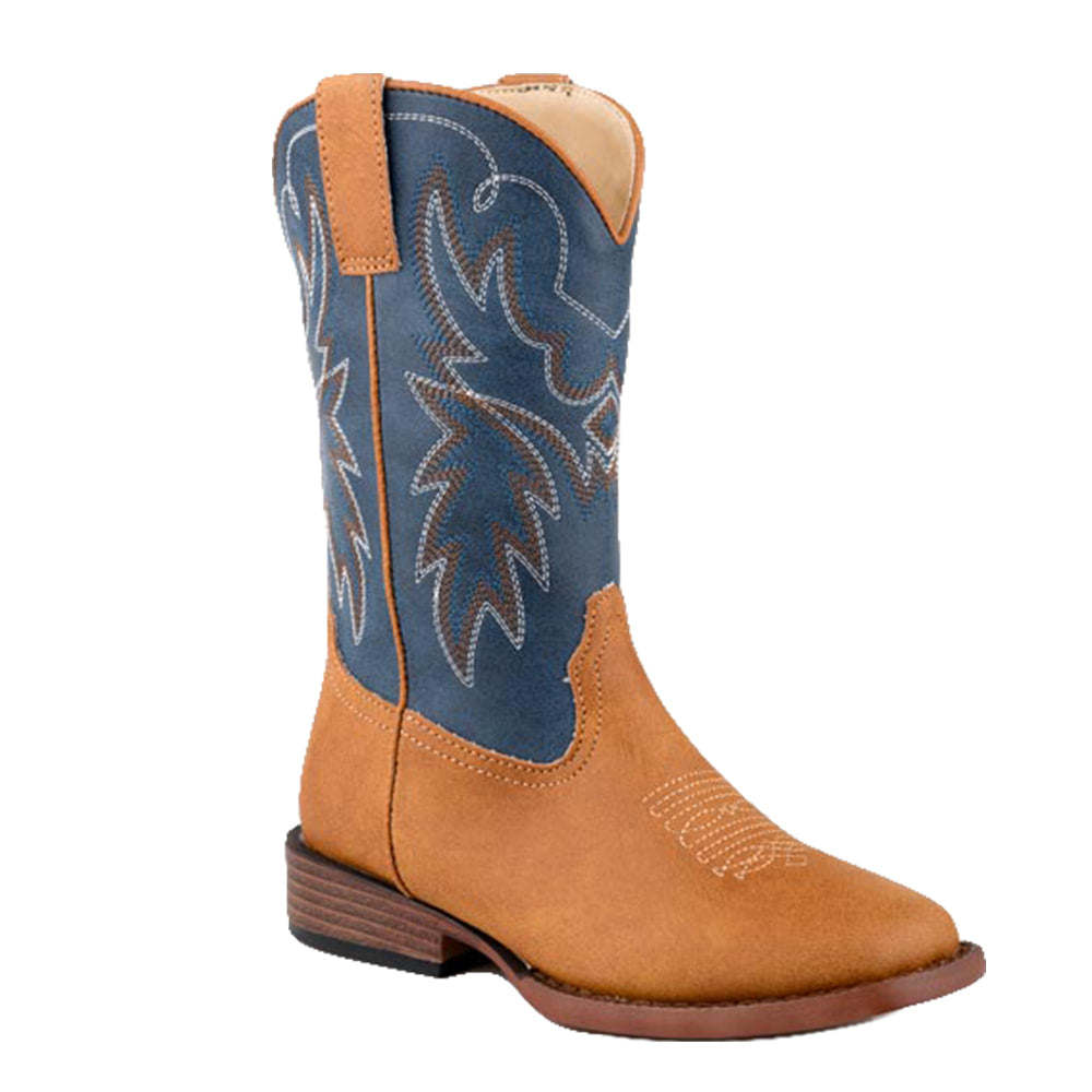 Roper Footwear Roper Boys Blue Top and Heritage Tan Boots