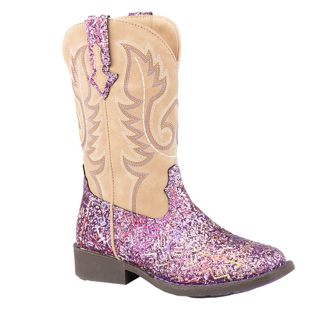 Roper Footwear Roper Lavender Southwest Glitter Girl's Boot