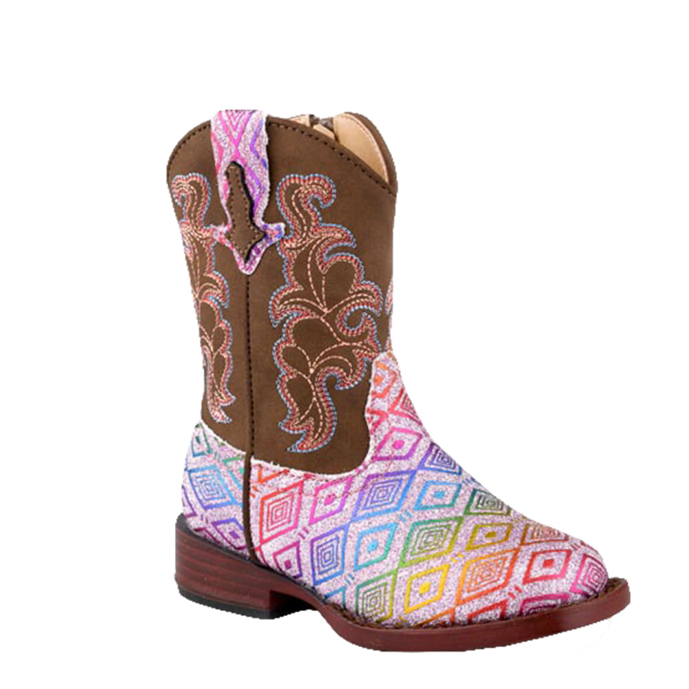 Roper Footwear Roper Maya Pink Glitter Girl's Kid Boots