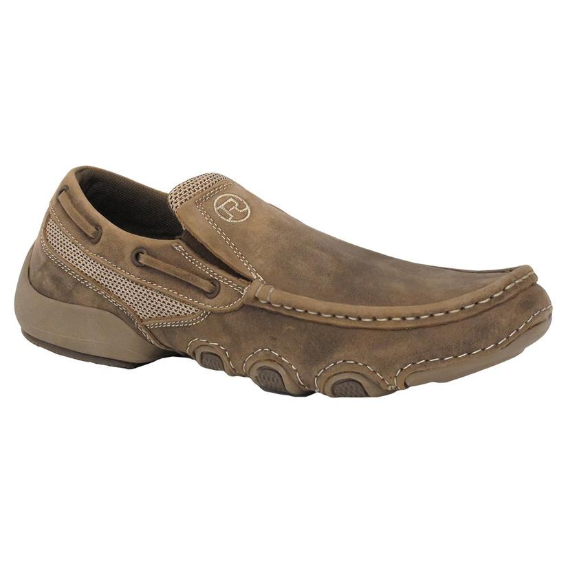 Roper Footwear Roper Mens Brown Vintage Slip On Casual