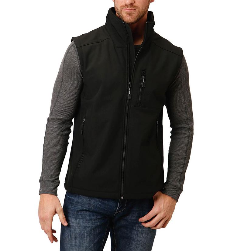 Roper Roper Black Tech Softshell Men's Vest