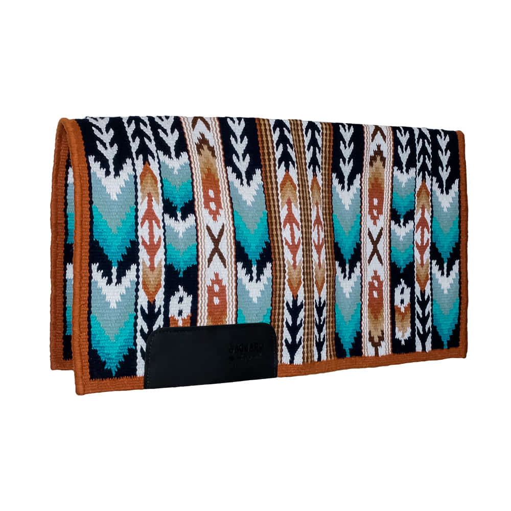 Saguaro Show Pads Tack Saguaro Show Pads Deep Navy and Indian Tan 34" x 38" Betty Ranch Pad