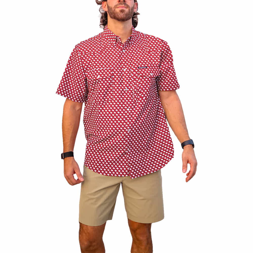 Salt Water Soul Apparel Salt Water Soul Men's The Houston Pearl Snap Fishing Shirt