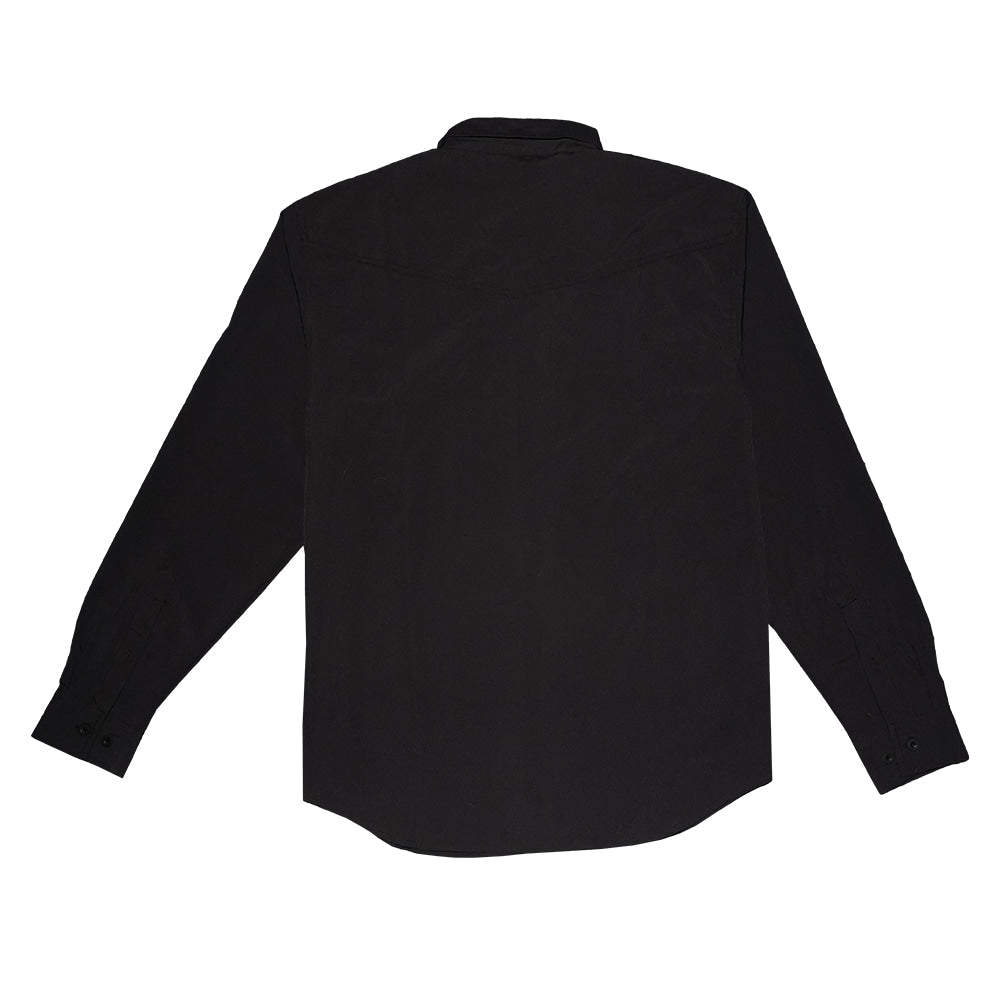 Saltee Outdoors Apparel Saltee Outdoors Eleuthra Gunmetal Snap Closure Long Sleeve Men's Performance Shirt With Collar