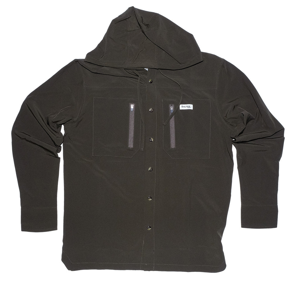 Saltee Outdoors Apparel Saltee Outdoors Hermasilla Fall Green Performance Long Sleeve Men's Hoodie