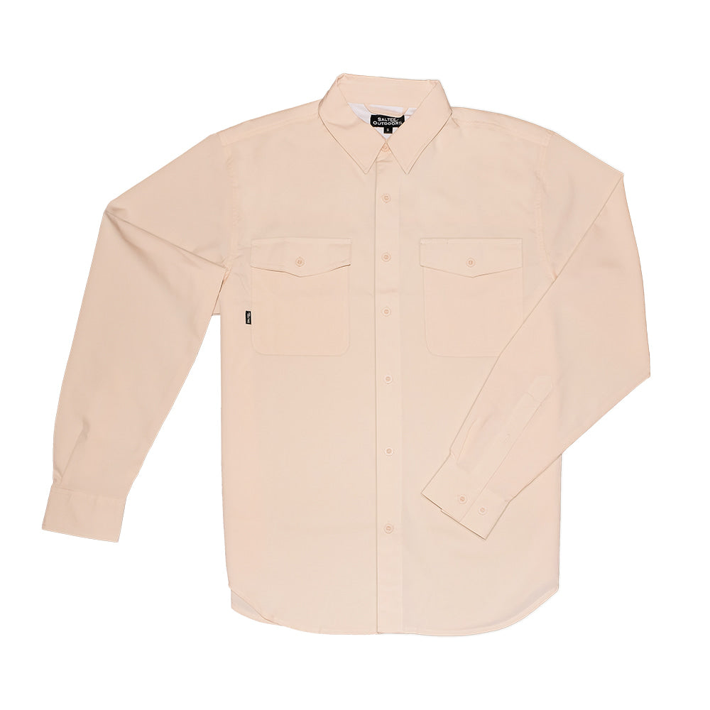 Saltee Outdoors Apparel Saltee Outdoors Laredo Beach Sand Long Sleeve Button Front Men's Perfomance Shirt
