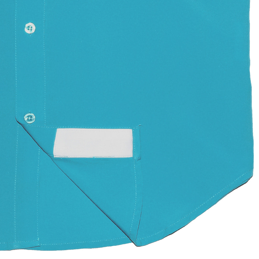 Saltee Outdoors Apparel Saltee Outdoors Zapata Performance Short Sleeve Button-Down Open Pocket With Snap in Texas Turquoise