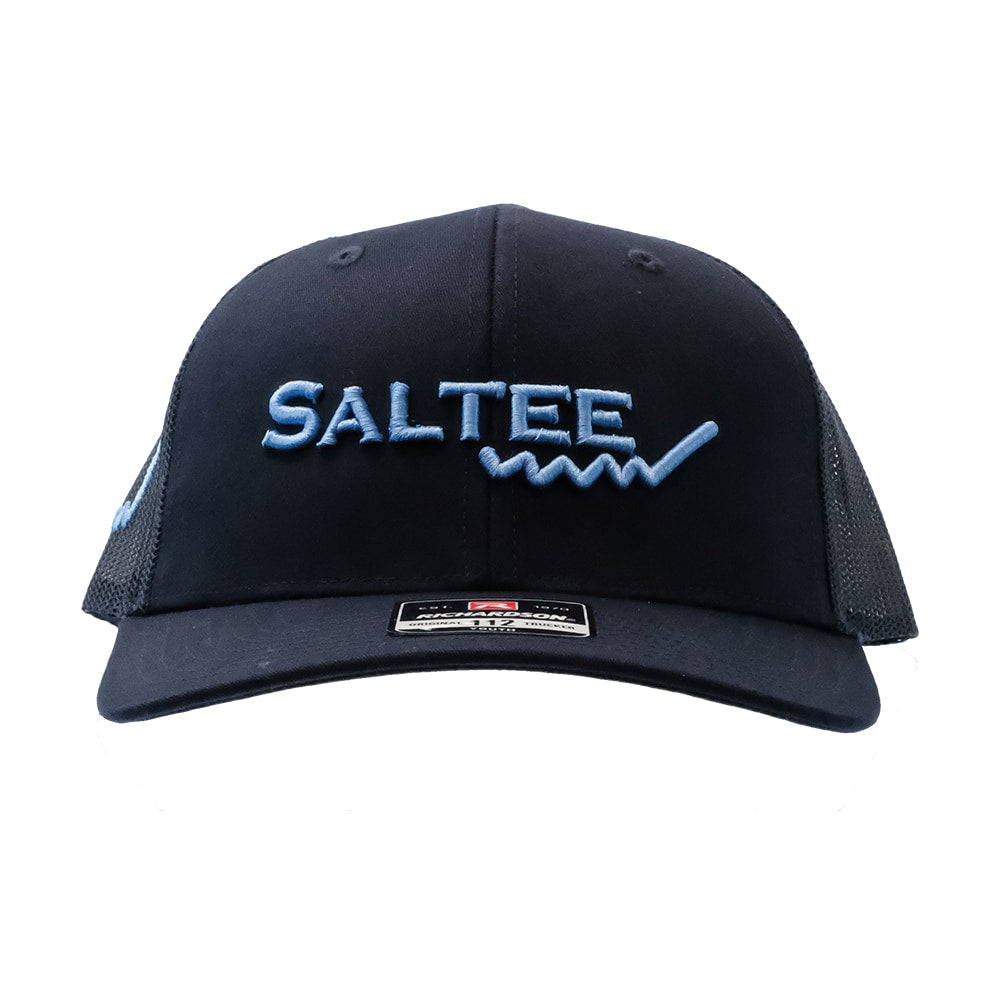 Saltee Outdoors Hats Blue Saltee Outdoors Saltee Wave Youth Cap In Columbia Blue With Wave Design On Left Side