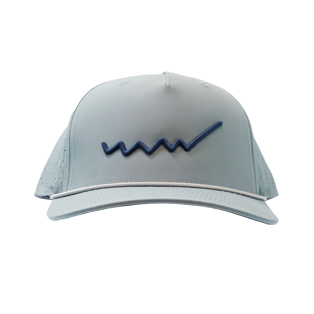 Saltee Outdoors Hats Gray Saltee Outdoors Smoke Blue Cap With Smoke Blue And Grey Rope And Denim Saltee Wave