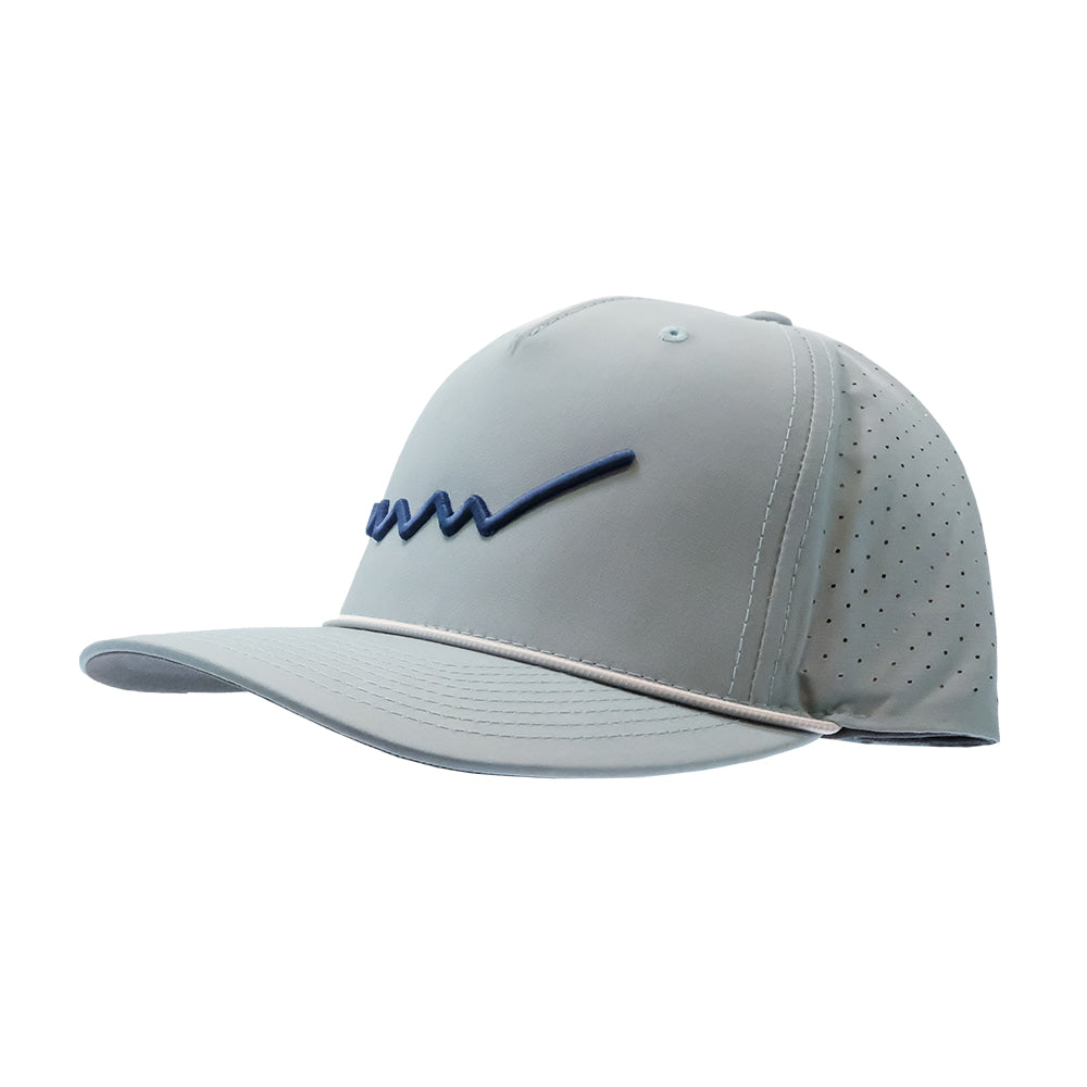 Saltee Outdoors Hats Gray Saltee Outdoors Smoke Blue Cap With Smoke Blue And Grey Rope And Denim Saltee Wave
