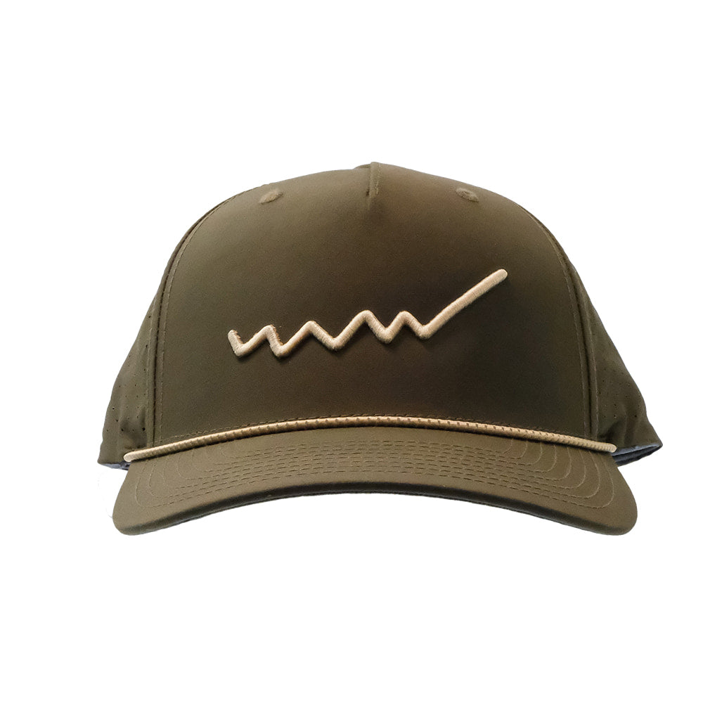 Saltee Outdoors Hats Green Saltee Outdoors Dark Loden With Tan And Grey Rope And Khaki Saltee Wave