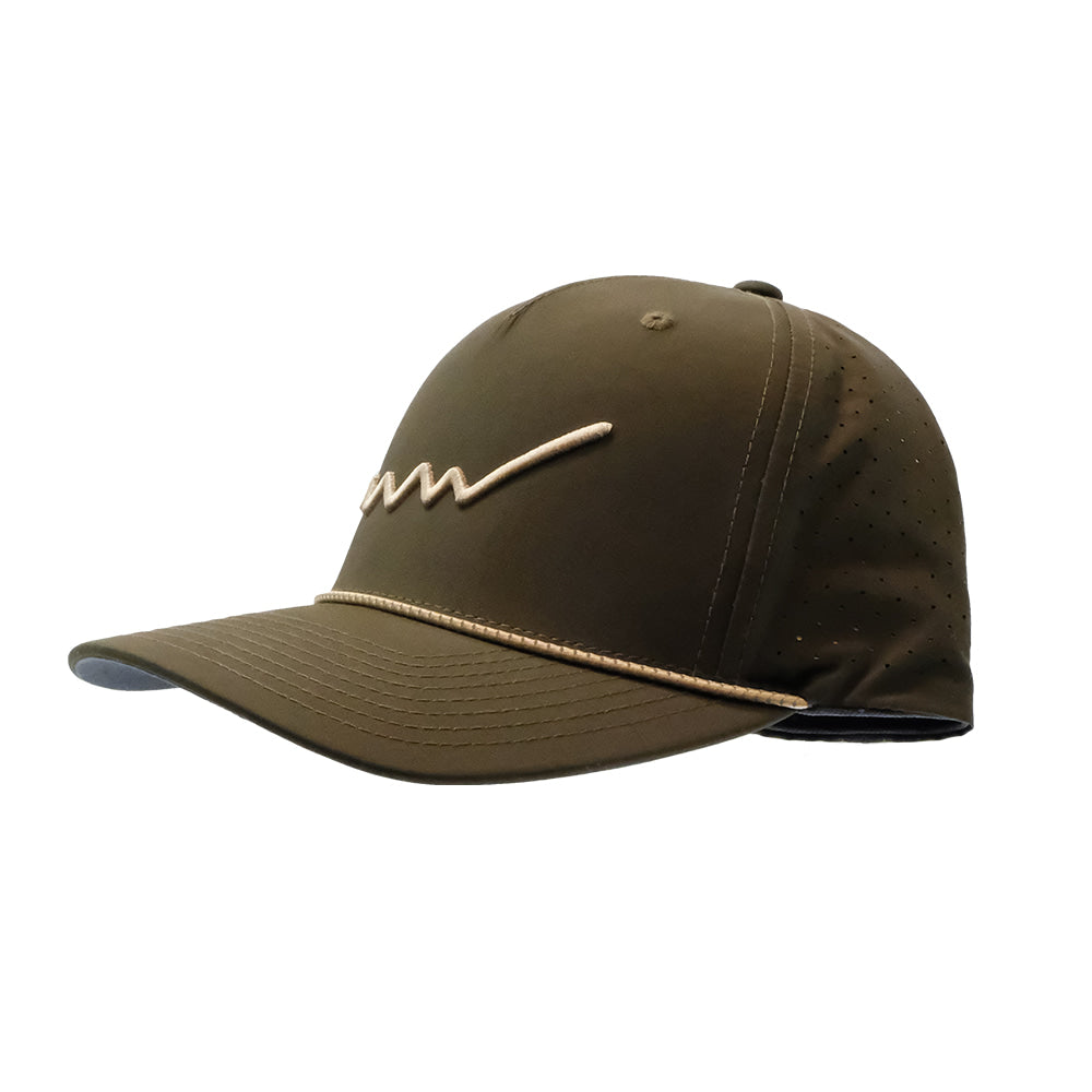 Saltee Outdoors Hats Green Saltee Outdoors Dark Loden With Tan And Grey Rope And Khaki Saltee Wave