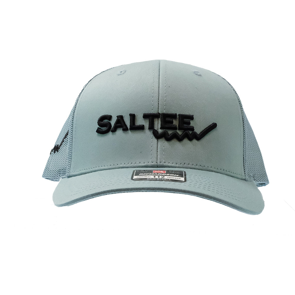 Saltee Outdoors Hats Grey Saltee Outdoors Saltee Wave Cap In Smoke Blue With Wave On Left