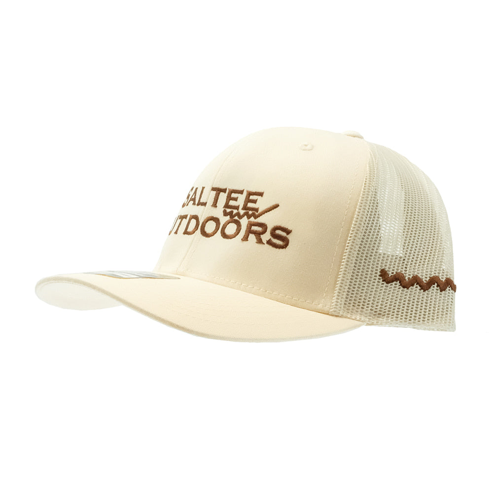 Saltee Outdoors Hats Saltee Outdoors 112 Cream Brown With Embroidery Cap