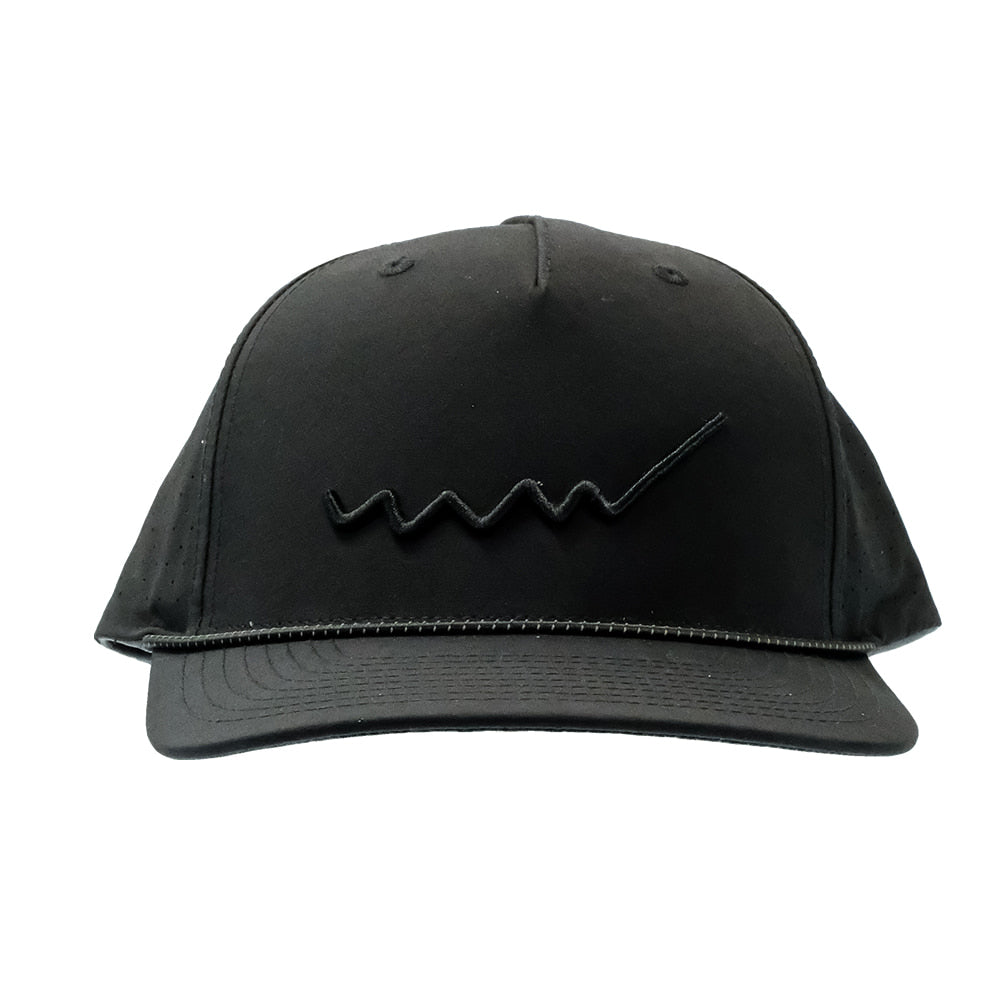 Saltee Outdoors Hats Saltee Outdoors Black With Black Rope And Saltee Wave Cap