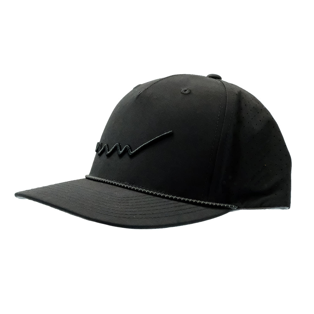 Saltee Outdoors Hats Saltee Outdoors Black With Black Rope And Saltee Wave Cap