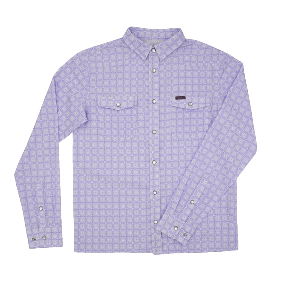 San Jac Outdoors Apparel San Jac Outdoors Boy's Youth Lavender Long Sleeve Performance Shirt