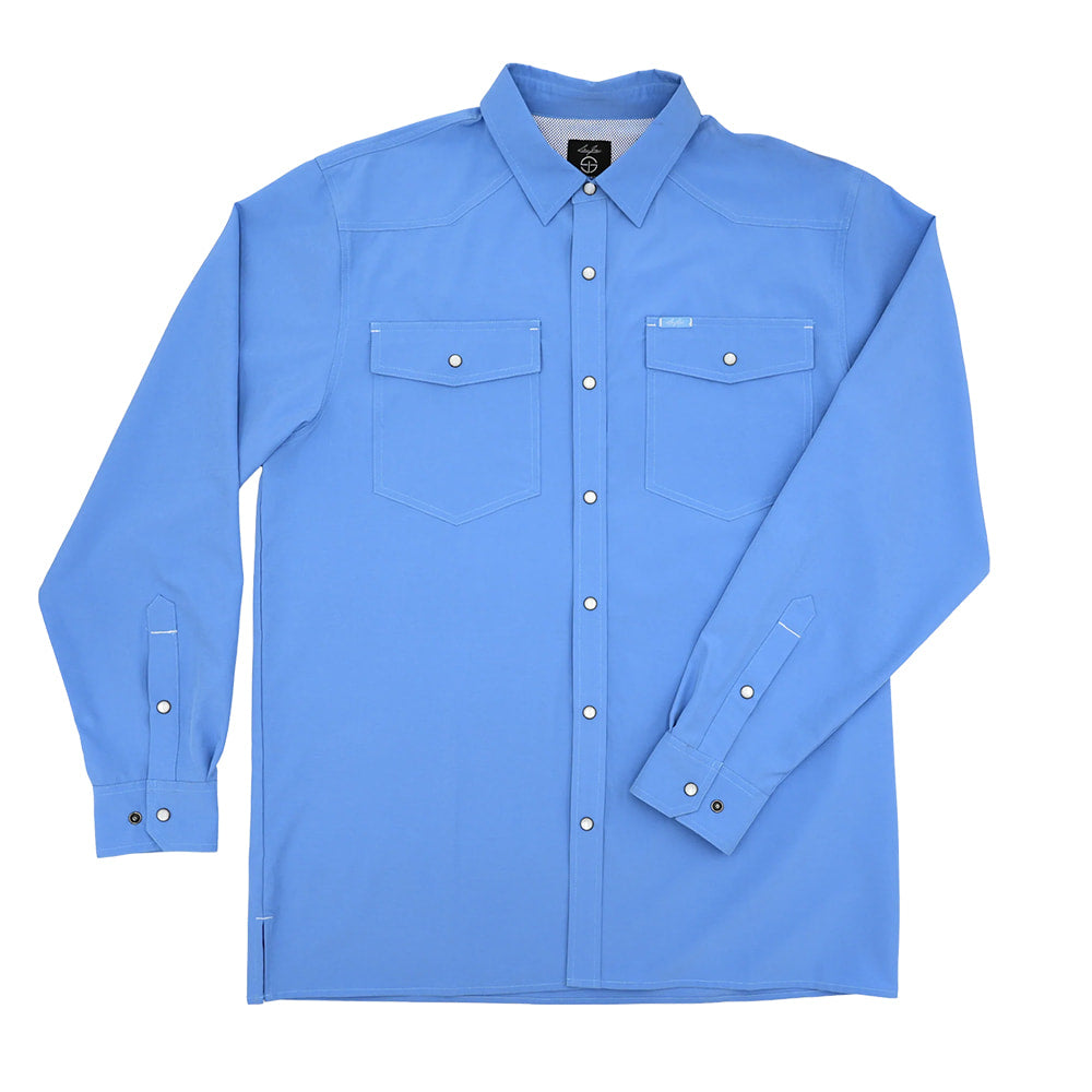 San Jac Outdoors Apparel SanJac Outdoors Men's Long Sleeve Performance Shirt in Sky Blue