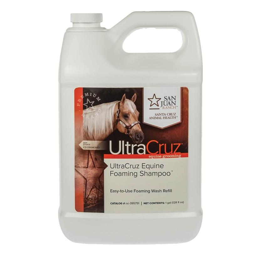 Santa Cruz Animal Health Supplies Gallon UltraCruz Equine Foaming Shampoo Gallon