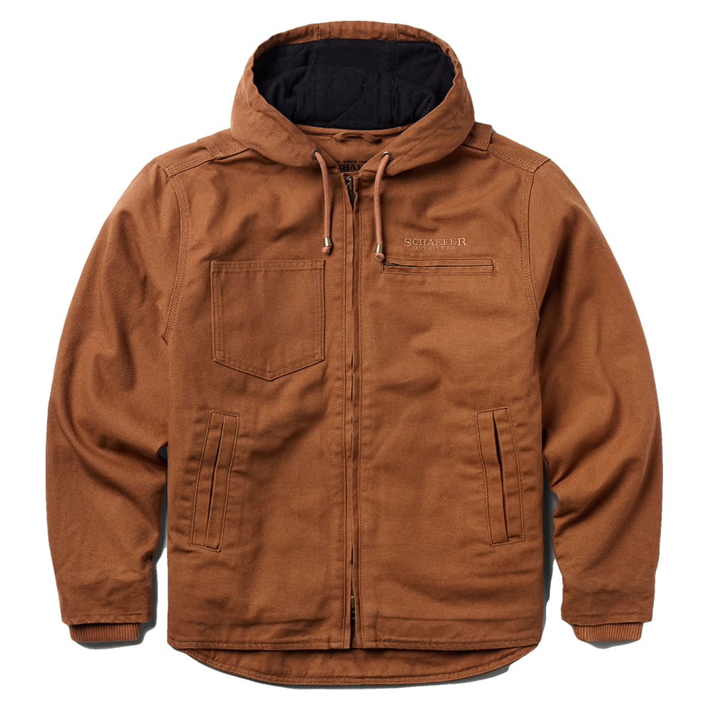 Schaefer Outfitter Apparel Schaefer Outfitter Mens Hooded Zip Up Canvas Jacket