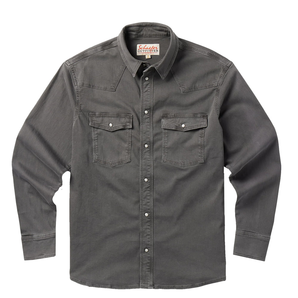Schaefer Outfitter Apparel Schaefer Outfitter Western Denim Carbon Long Sleeve Snap Men's Shirt