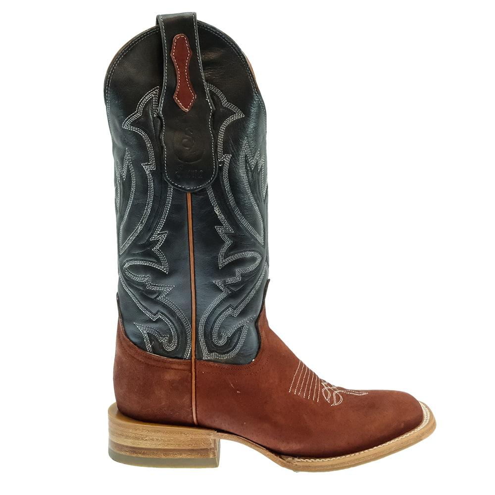 Serna Boots Footwear Serna Cognac Pig Navy Top Women's Boot