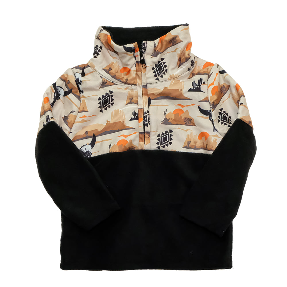 Shea Baby Apparel Shea Baby 1/4 Zip Boy's Fleece Pullover In Black