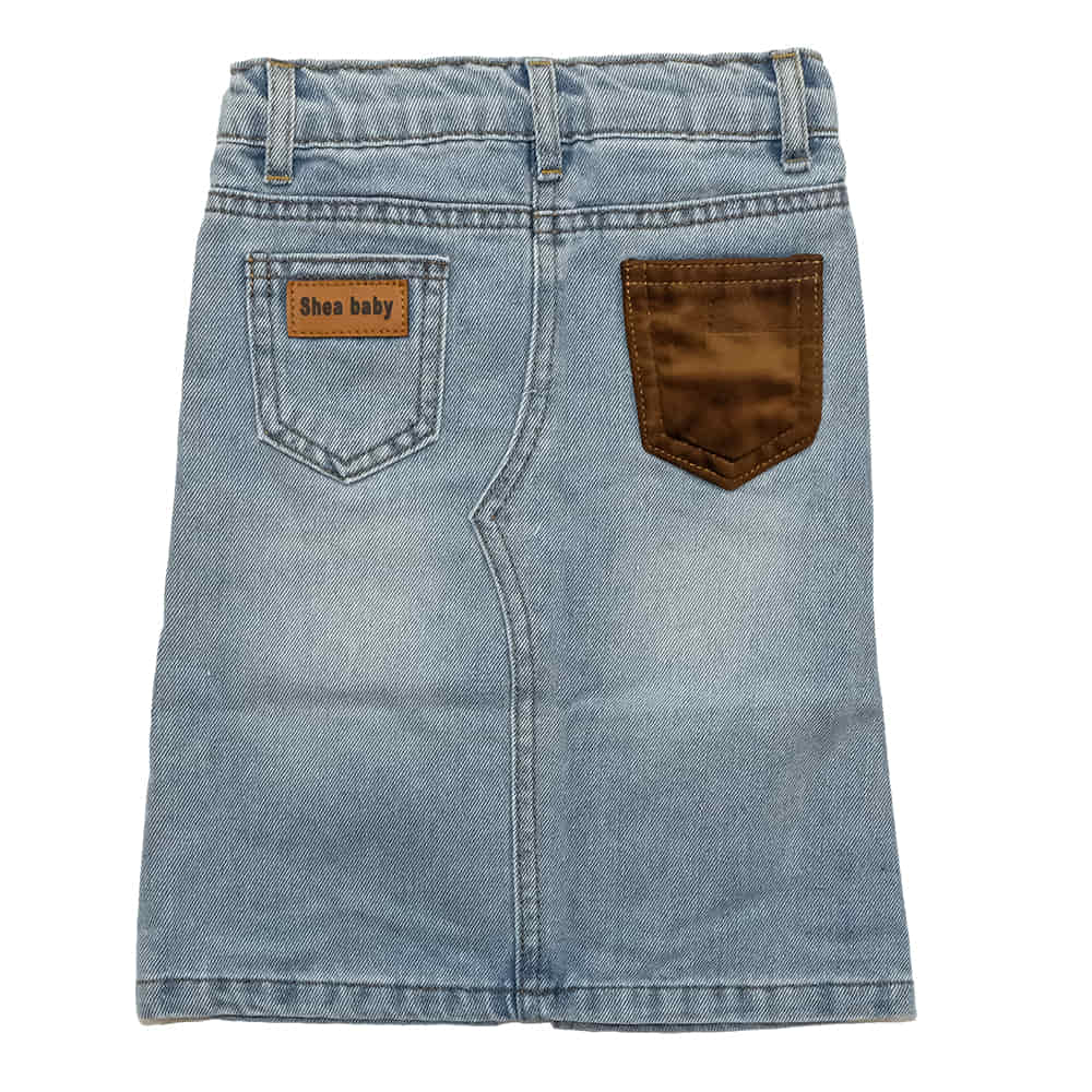 Shea Baby Apparel Shea Baby Girl's Denim Suede Skirt