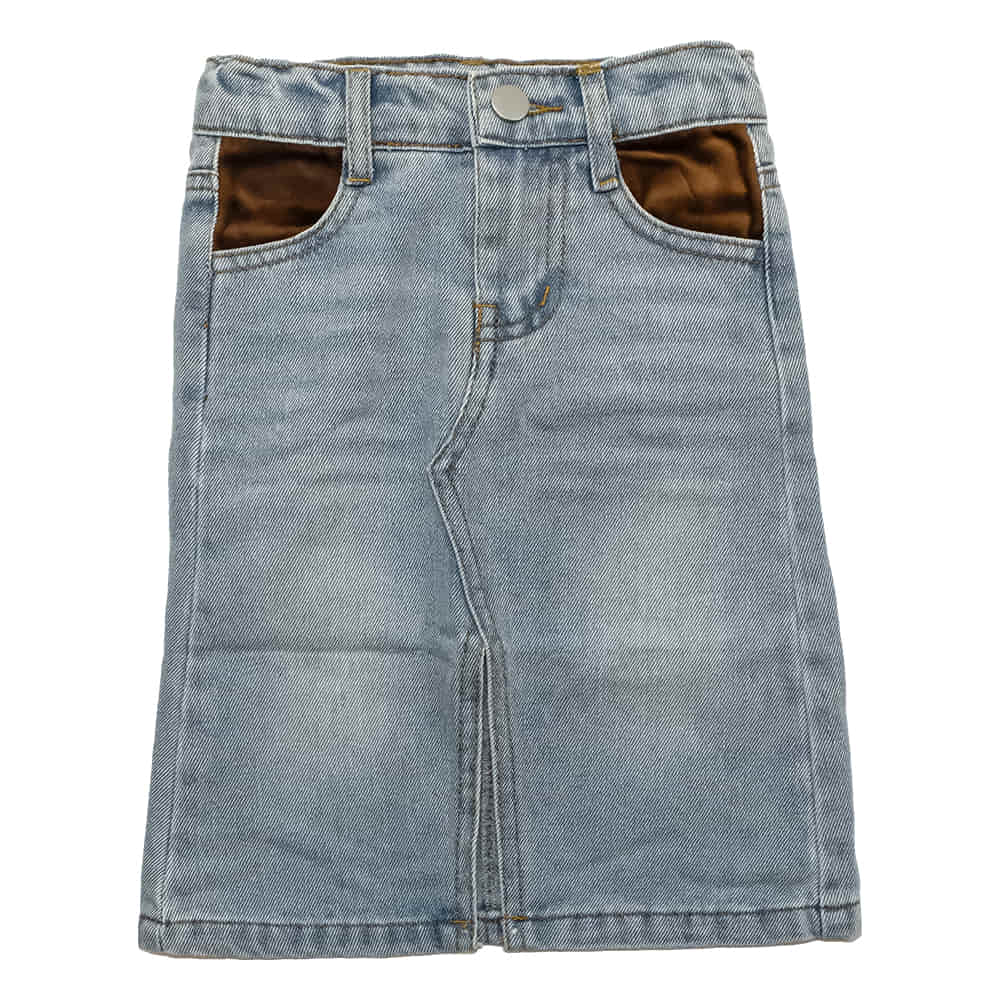 Shea Baby Apparel Shea Baby Girl's Denim Suede Skirt