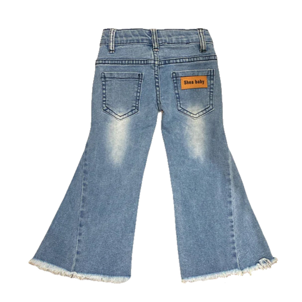 Shea Baby Apparel Shea Baby Girl's Denim Western Flare Jeans