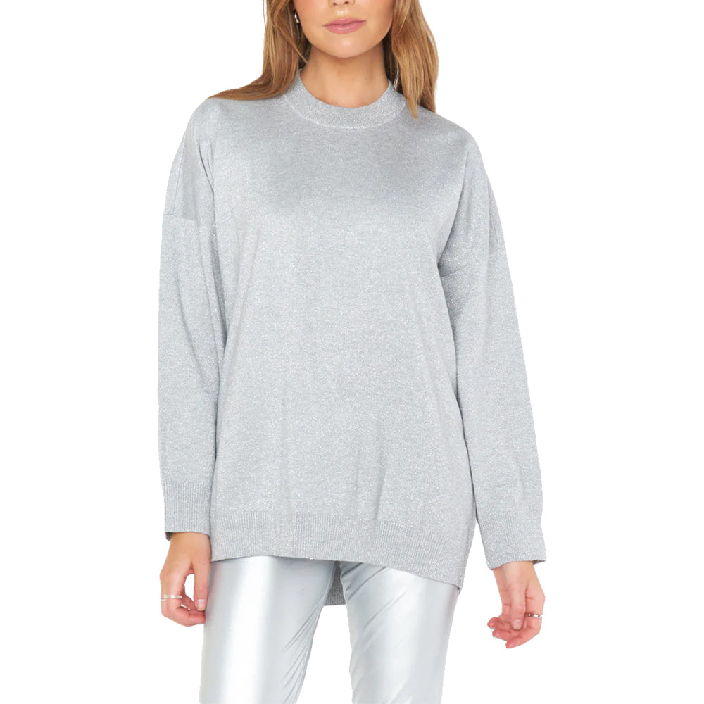 Show Me Your Mumu Apparel SILVER / XS Show Me Your Mumu Classic Crewneck  Graphic Women's Sweater