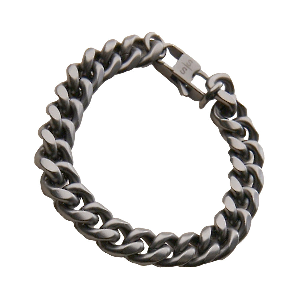 Silver Strike Jewelry Silver Strike Mens Chain link Gunmetal Bracelet