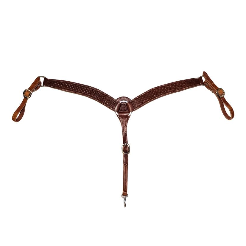 South Texas Tack 2.25 / WALNUT STT Saddle Shop 2 1/4" Association Tooled Breast Collar