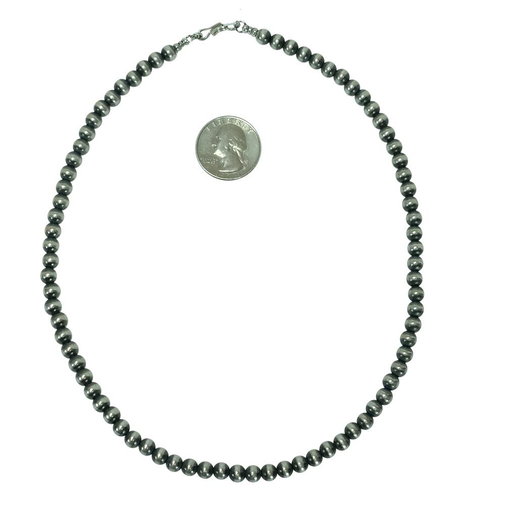 South Texas Tack Apparel 18 Inch / Silver Navjo Pearl Necklace 6mm x 18inches