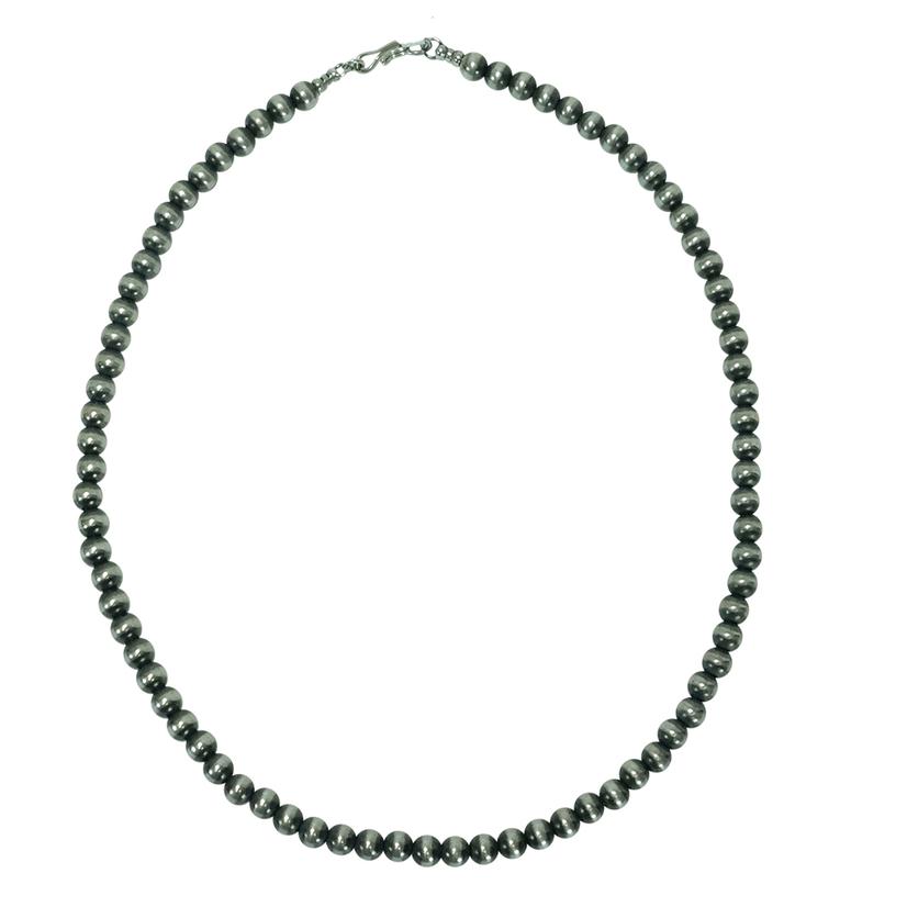 South Texas Tack Apparel 18 Inch / Silver Navjo Pearl Necklace 6mm x 18inches
