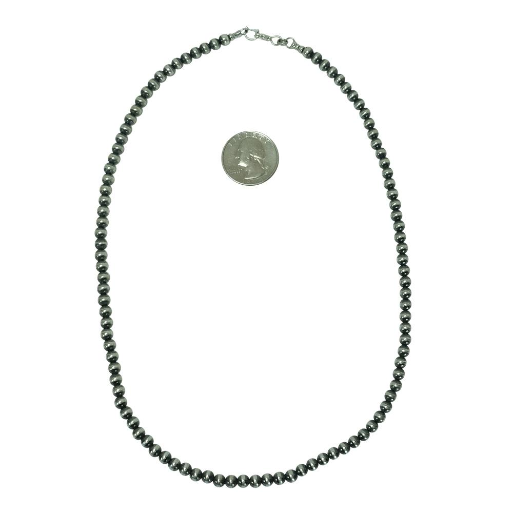 South Texas Tack Apparel 20 Inch / Silver Navajo Pearl Necklace 5mm x 20inches