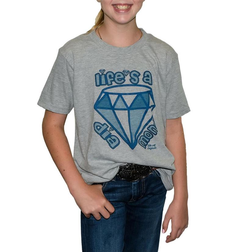 South Texas Tack Apparel Apparel Elle M Originals Life's A Diamond Girl's Tee