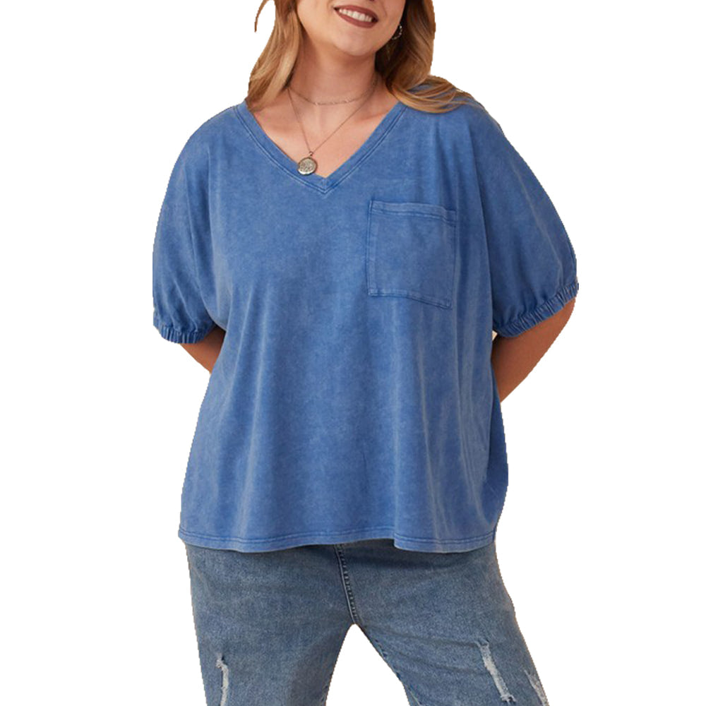 South Texas Tack Apparel Apparel Garment Washed V Neck Elastic Sleeve T Shirt
