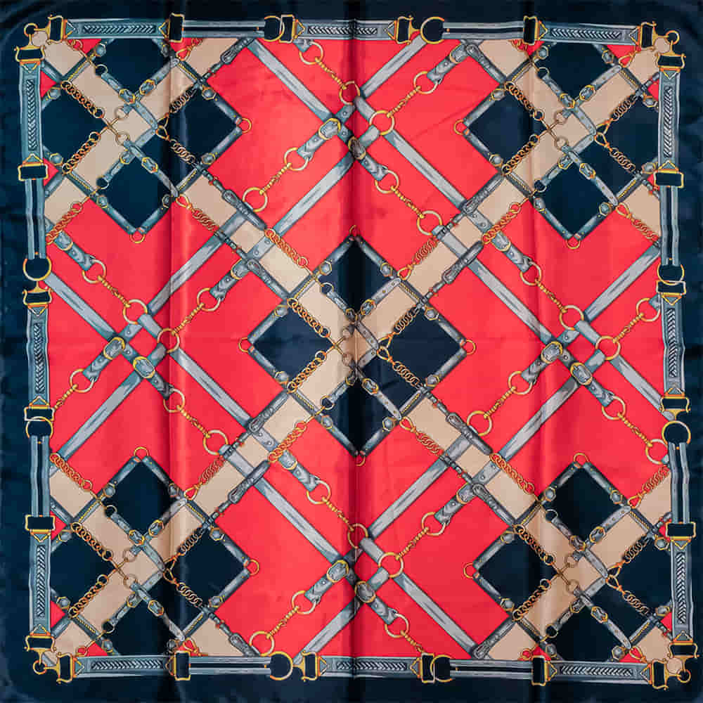 South Texas Tack Apparel Apparel Orange / 35"X35" South Texas Tack Apparel Geometric Pattern Wild Rags