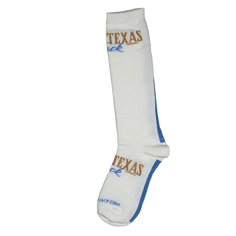 South Texas Tack Apparel Apparel OSFM / WHITE South Texas Tack White Logo Knee High Socks