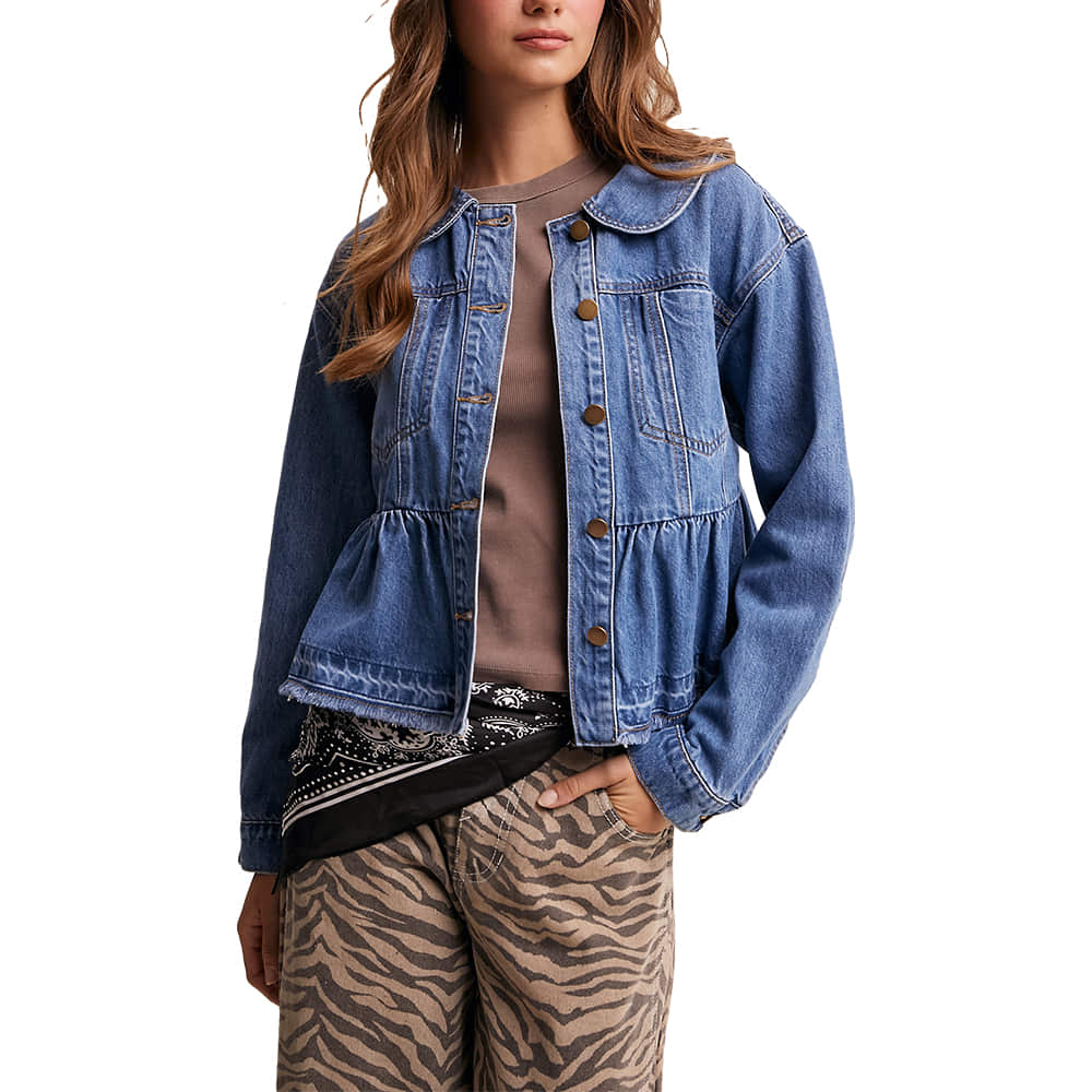 South Texas Tack Apparel Apparel Peplum Hem Denim Jacket