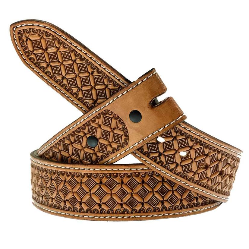 South Texas Tack Apparel Apparel South Texas Tack Antiqued Leather Belt with Waffle Stamp
