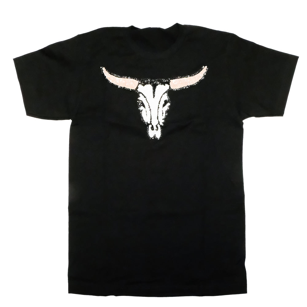 South Texas Tack Apparel Apparel South Texas Tack Apparel Black Sequin Longhorn Women's Short Sleeve Shirt