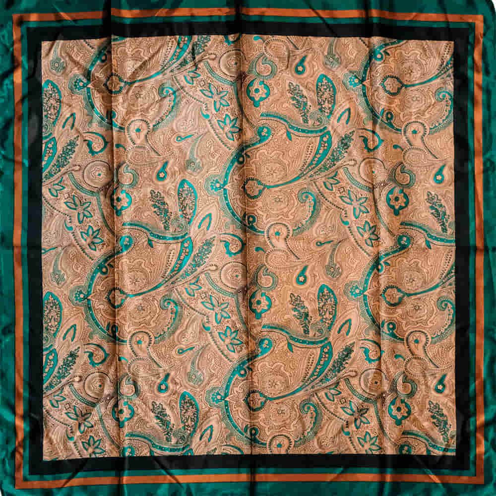 South Texas Tack Apparel Apparel South Texas Tack Apparel Green Paisley Wild Rag
