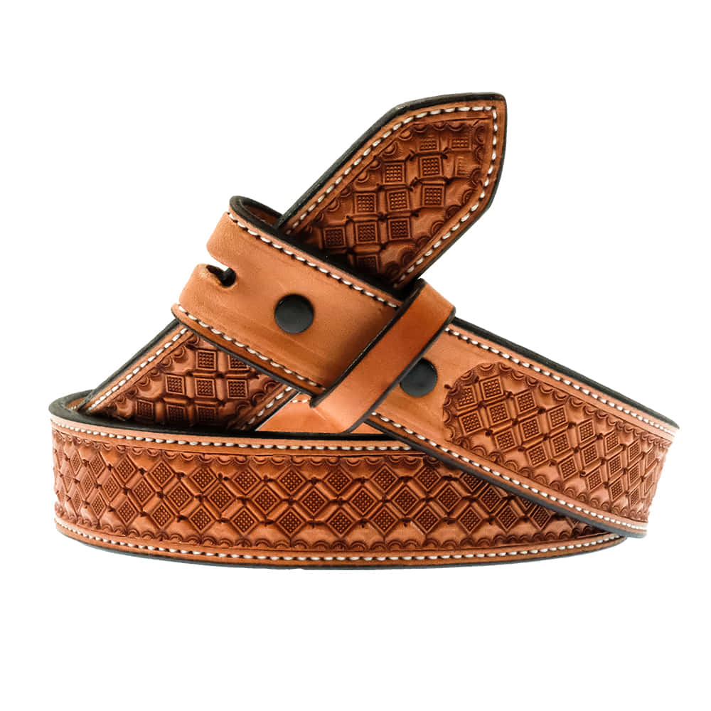 South Texas Tack Apparel Apparel South Texas Tack Apparel Natural Waffle Stamp Belt