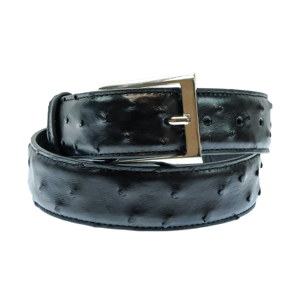 South Texas Tack Apparel Apparel South Texas Tack Black CC Ostrich Leather Belt