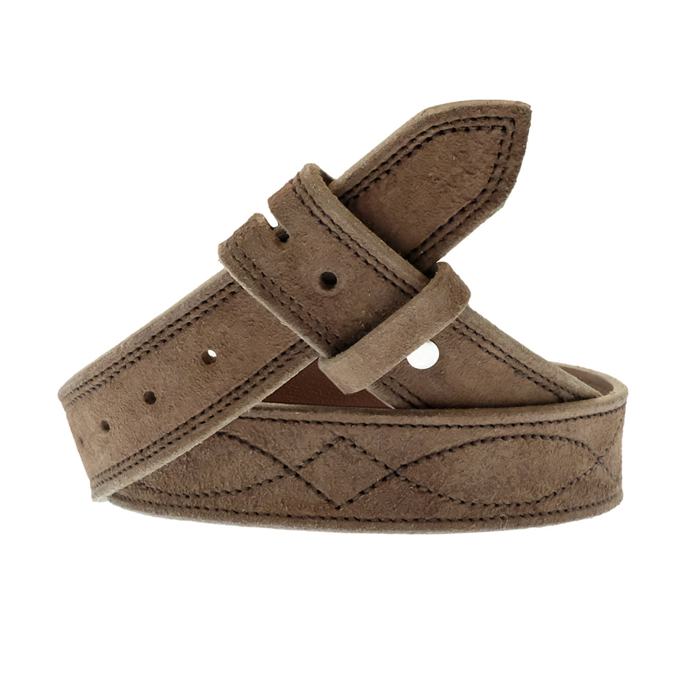 South Texas Tack Apparel Apparel South Texas Tack Chocolate Rough Out with Chocolate Gunslinger Stich Straight Belt