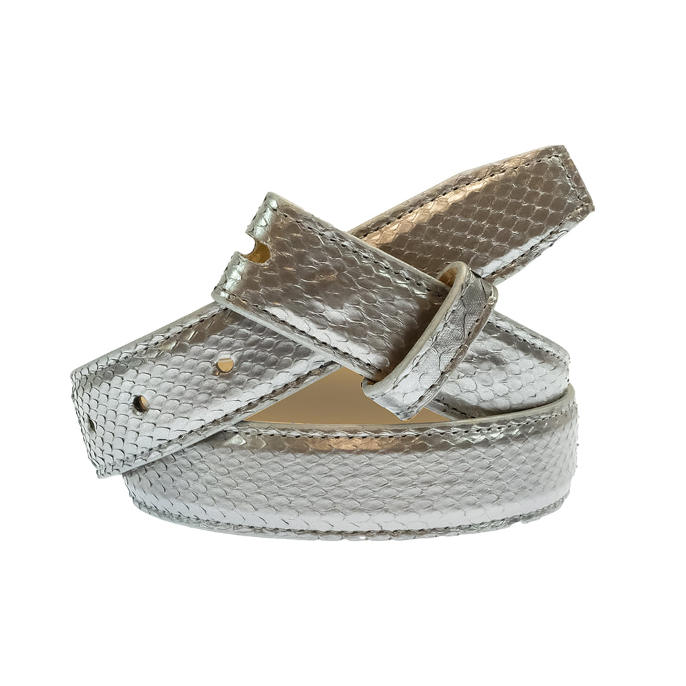 South Texas Tack Apparel Apparel South Texas Tack Silver Python Belt