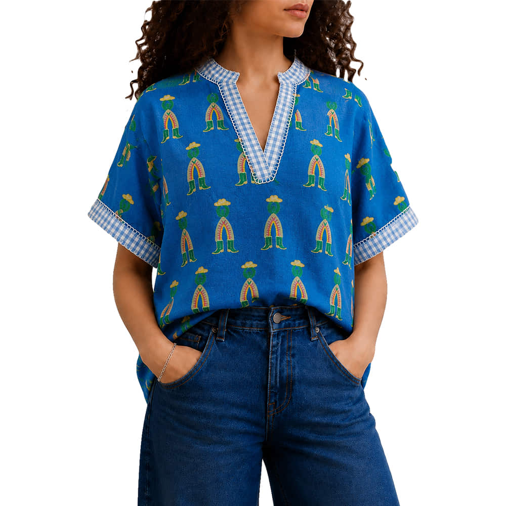 South Texas Tack Apparel Denim Riding Club Popover