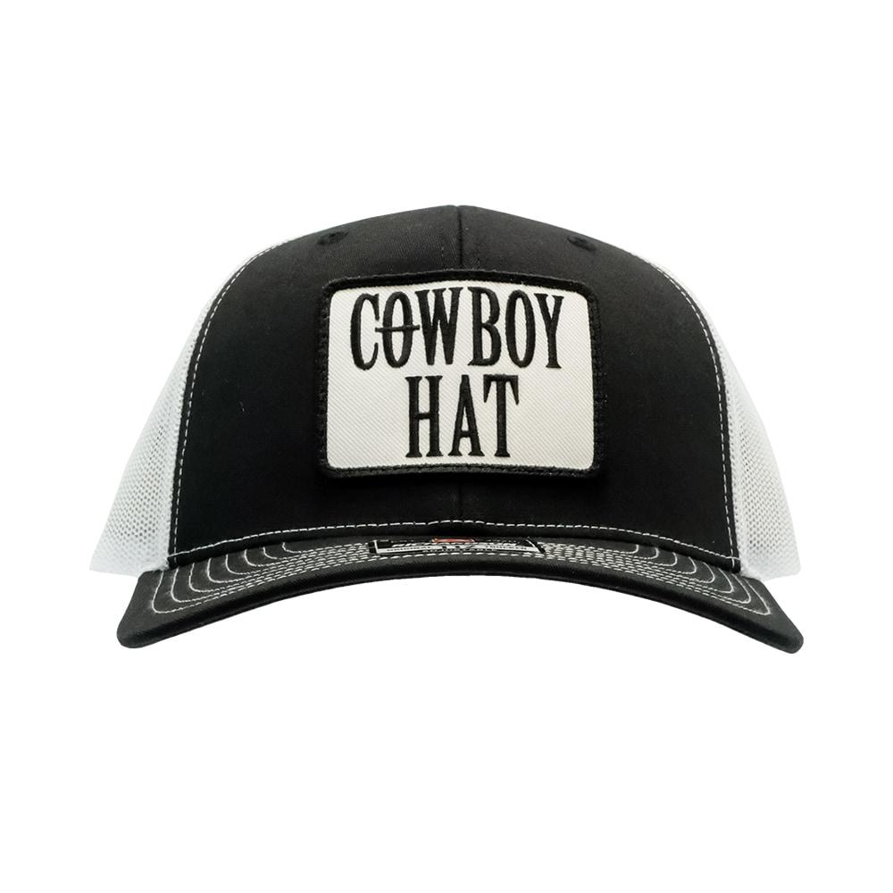 South Texas Tack Apparel Hats Black/White / Osfa South Texas Tack Apparel Black And White Cowboy Patch Trucker Cap